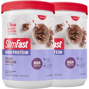 image:imageSlimFast High Protein Meal Replacement Powder 26 Servings Advanced Nutrition Smoothie Mix with Vitamin and Mineral Blend Gluten Free Vanilla Cream 153 PoundsCreamy Chocolate