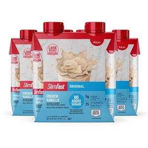 image:imageSlimFast Meal Replacement Shake Original Rich Chocolate Royale No Added Sugar Meal Replacement Shakes 10g Ready to Drink Protein 5g Fiber 25 Vitamins and Minerals 11 Fl Oz 12 CountFrench Vanilla